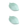 thumbnail image 2 of Langgg Feuille Forme Assaisonnement Plats Table Sauce Récipient Cuisine Couverts Casse-Croûte Assiette 7 * 11cm Vert 2Set, 2 of 6