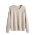 thumbnail image 1 of Cameland Cardigan Veste Chandail Uni à Col Rond pour Femmes Chandail à Col Rond, 1 of 6