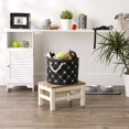 thumbnail image 3 of Design Imports CAMZ14214 Polyester Trellis Paw Round Pet Bin, Black - Small, 3 of 4