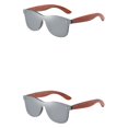 thumbnail image 1 of Decodeary Protection Wooden Fashion Colorful Lens Options Lightweight Frame silver 2Set, 1 of 6