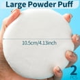 thumbnail image 2 of CHOK 10pcs Powder Puff  4.13 Inch Powder Puff for Body Powder  Body Powder Puff Large Powder Puff Loose Powder Puffs Soft Velour Body Powder Puff and Container White, 2 of 6