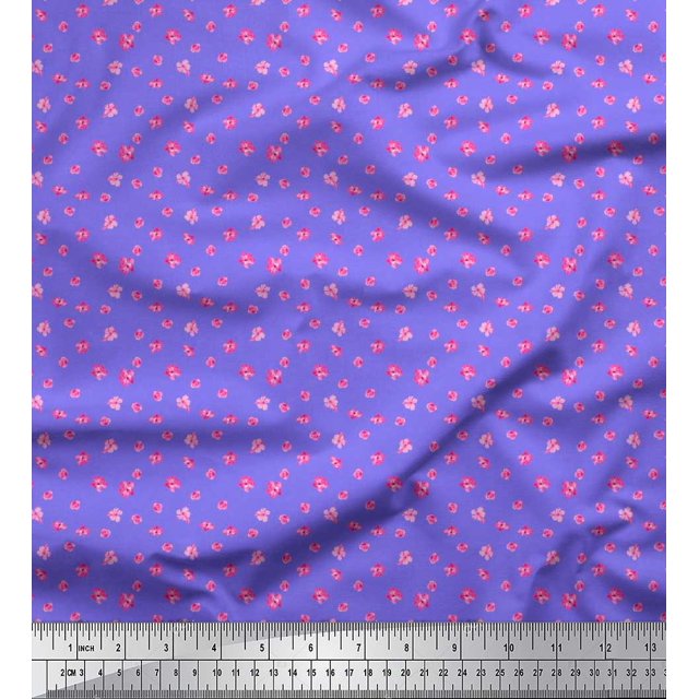 Soimoi Rayon Fabric Artistic Floral Print Fabric by The Yard 42 Inch Wide