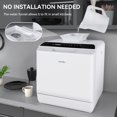 thumbnail image 3 of Hermitlux Portable Dishwasher Countertop, 5 Washing Programs Mini Dishwasher with 5-Liter Water Tank, HMX-DW04, 3 of 7