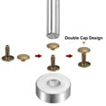 thumbnail image 4 of Unique Bargains 100 Ensembles Rivets en Cuir 12 x 9mm Métal avec 3 Outils Setter, Bronze, 4 of 7