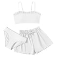 thumbnail image 2 of IROINID Mode Maillot de Bain Sans Manches pour Filles Bikini Blanc 140, 2 of 3