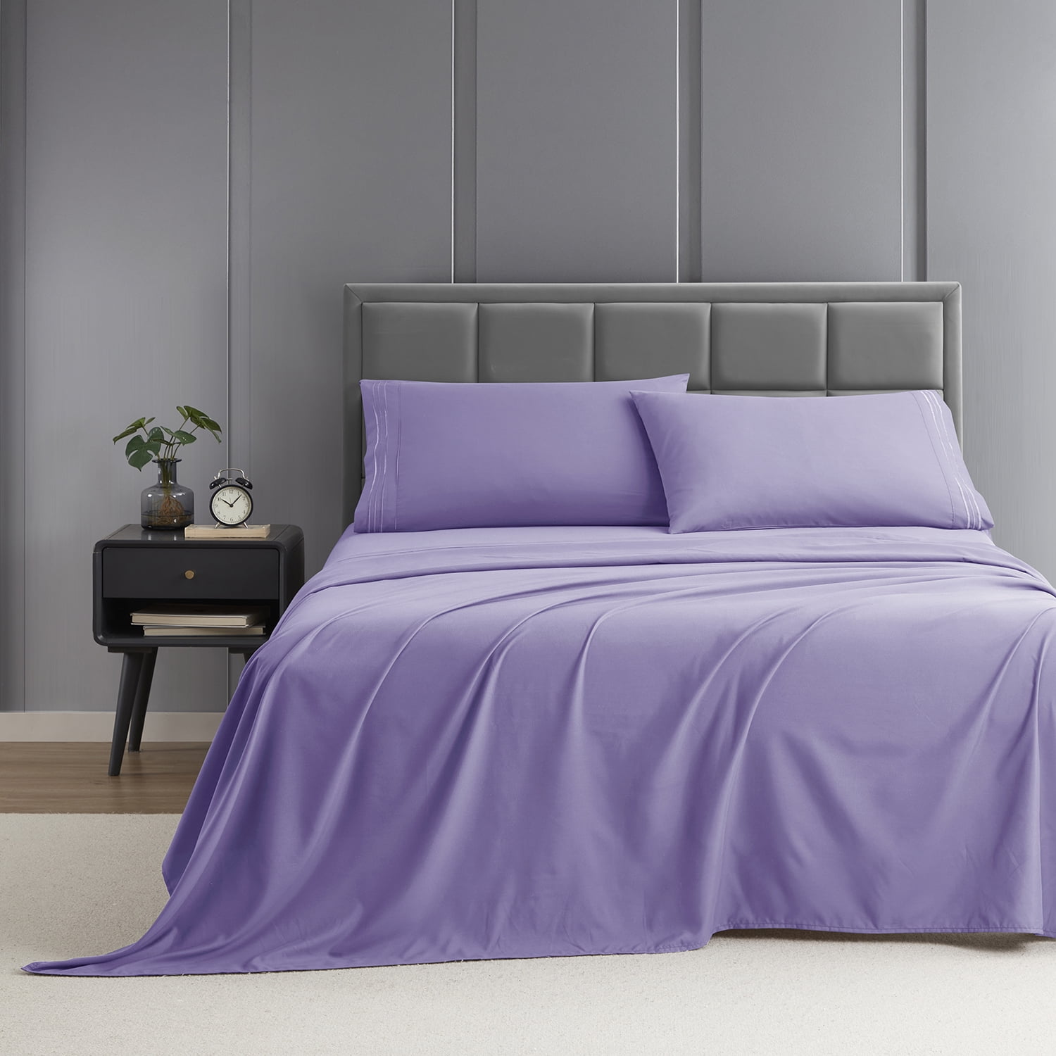 Nestl Cal King Sheet Set, 1800 Series Microfiber Deep Pocket 4 Piece Bed Sheet Set