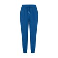 thumbnail image 4 of RKSTN Womns Pants Casual Drawstring Elastic Waist Cotton Linen Long Pants Lightweight Soft Workout Pants, 4 of 5