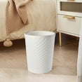 thumbnail image 4 of White Striped Waste Bin Home Office Kitchen Waste Bin Pressure Ring Wastepaper Basket Waste Bin Suitable For Home Kitchen Bathroom Garage, 4 of 7