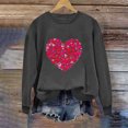 thumbnail image 3 of Yuyuzo Chandails en Molleton pour Femmes Décontractés Saint-Valentin Manches Longues Col Rond Ample Ajusté Mince Chandail Tops, 3 of 5