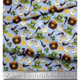 thumbnail image 2 of Soimoi Rayon Fabric Coin Pot & Cups Print Sewing Fabric Yard 42 Inch Wide, 2 of 3