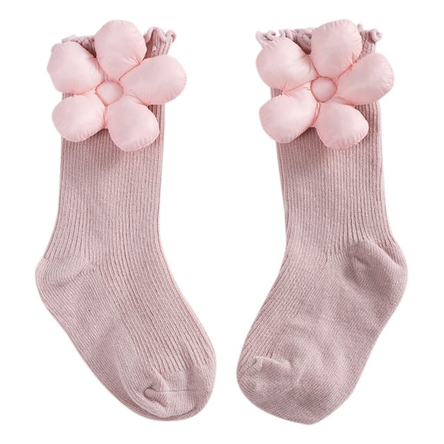 B91xZ Girls Plain Cuff Socks Infant Cute Cotton Baby Socks,Pink Small