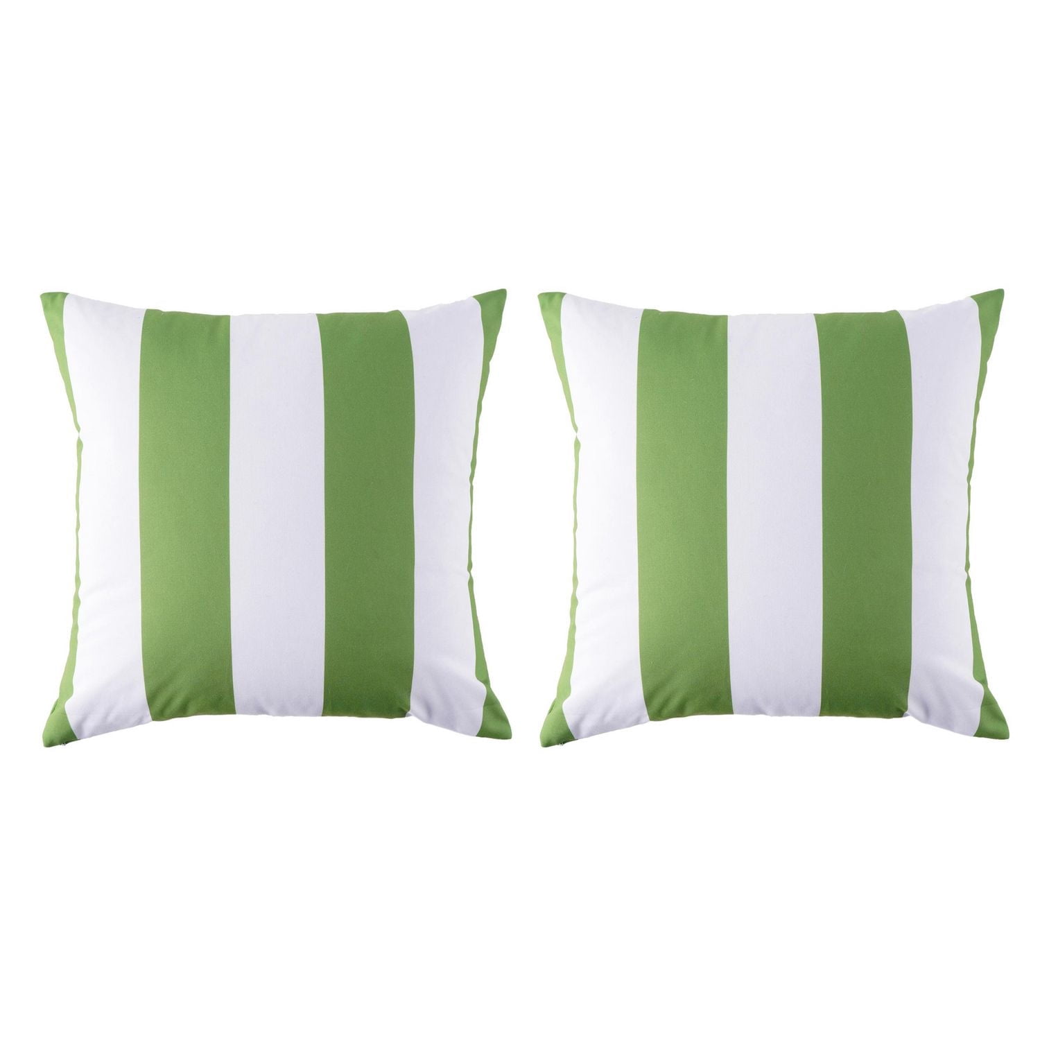Coussin carré d'extérieur 18in - bande aqua (paquet de 2)
