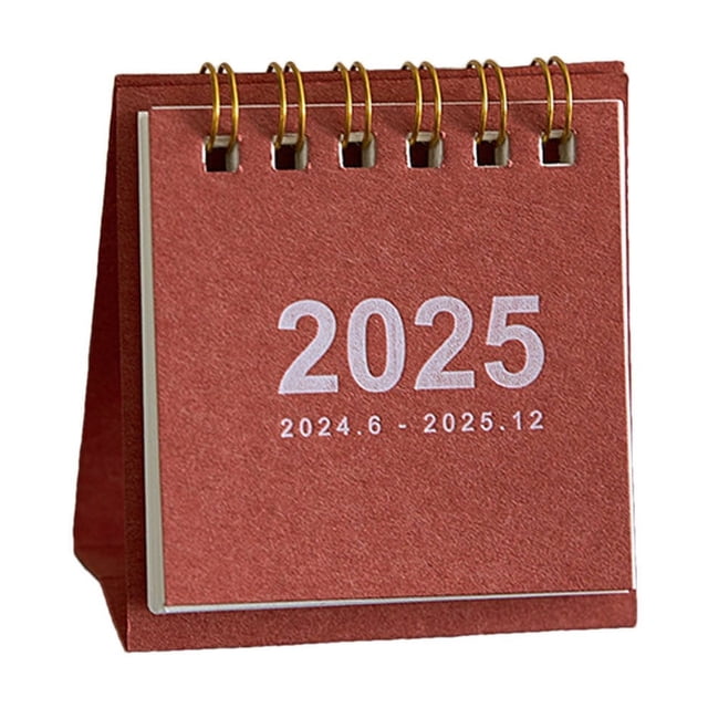 2025 Mini Desk Calendar, 2024-2025 Monthly Planner, Compact Desktop Calendar for Home Office Organization, Management Planning Tool for Work and School