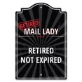 thumbnail image 1 of SignMission P-812-RET-Mail-Lady Mail Lady Panneau en Plastique 8 x 12 Po - Retraité, 1 of 1