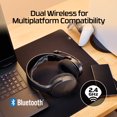 thumbnail image 2 of Refurbished HyperX Cloud Jet Dual Wireless Gaming Headset, 40mm Drivers, 2.4GHz RF and Bluetooth 5.3, Black, AJ0T1AA, 2 of 7