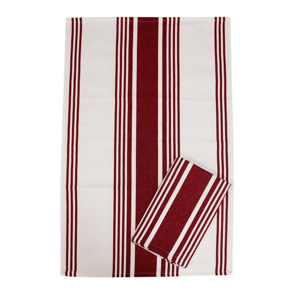 Lot de 2 torchons de cuisine Hometrends, 100 % coton, 45,7 x 71,1 cm, rouges