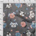 thumbnail image 3 of oneOone Cotton Flex Gray Fabric Kawai Craft Projects Decor Fabric Printed By The Yard 40 Inch Wide-RK, 3 of 5