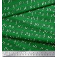 thumbnail image 2 of Soimoi Tissu en Coton Cambric Vert Notes Instrument de Musique Tissu Imprimé au Mètre 56 Pouces de Large, 2 of 5