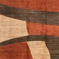 thumbnail image 1 of Ahgly Company Tapis d'Intérieur Carrés Abstraits Rouges Abstraits pour Aire, 6 Pieds Carré, 1 of 6