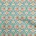 thumbnail image 1 of oneOone Georgette Viscose Dark Green Fabric Ikat Sewing Craft Projects Fabric Prints By Yard 42 Inch Wide, 1 of 5
