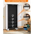 thumbnail image 2 of Armoire de Rangement Haute en Métal avec Portes Verrouillables 72 Pouces, Organisateur en Acier Robuste avec 4 Tablettes Ajustables et Panneau Perforé, Roues Verrouillables pour Garde-Manger Garage Bureau Salle d'Artisanat, Gris Pâle, 2 of 7