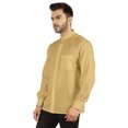 thumbnail image 4 of Bestman Solid Button-Down Shirt For Mens Chinese Collar Front Placket Formal Shirts, 4 of 7