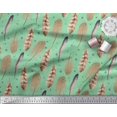 thumbnail image 3 of Soimoi Green Rayon Fabric Eagle Feather Print Fabric by Yard 42 Inch Wide, 3 of 3