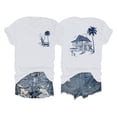 thumbnail image 3 of LUOGENLI T-shirts pour Femme pour Femmes T-Shirt Décontracté à Imprimé de Lettres Col Rond Manches Courtes T-Shirt Haut T-shirts pour Femmes T-shirts Graphiques T-shirts de la Saint-Patrick pour Femmes T-Shirt Graphique Pâques Blanc TTG, 3 of 3