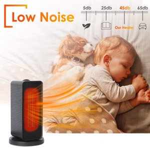 Suncoda Fan Heater, Electric Ceramic Fan Heater Oscillating Desktop Hot Or Cold Space Heater