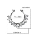 thumbnail image 2 of Septum Nose Rings Hoop Stainless Steel Faux Lip Ear Nose Septum Ring Non Piercing Clip on Nose Hoop Rings Body Piercing Jewelry, 2 of 5