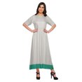 thumbnail image 1 of Moomaya A Line Cotton kurti For Women Pleated Long Designer Solid Anarkali Dress, 1 of 5