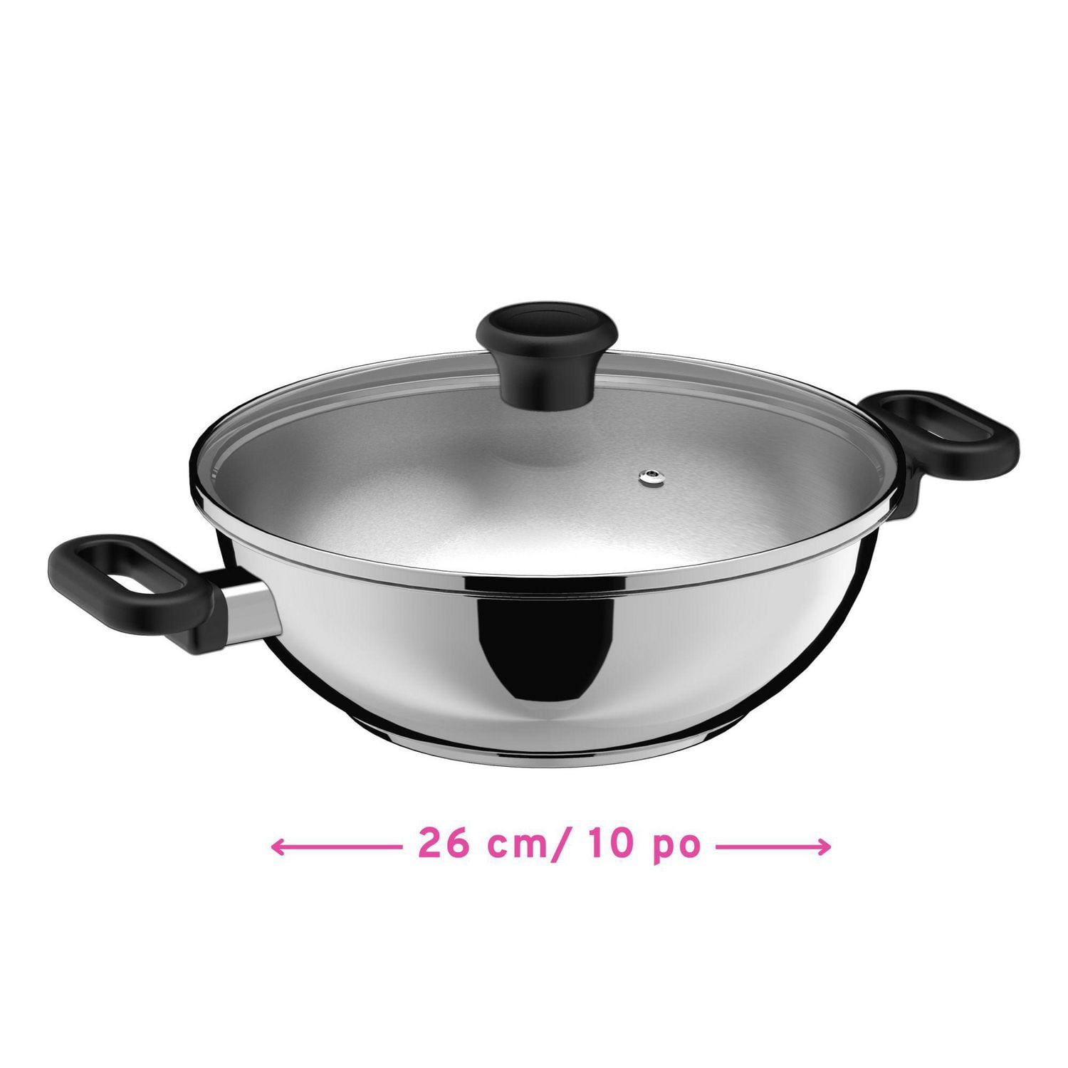 Karahi Maharaja en acier inoxydable, avec couvercle