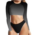 thumbnail image 4 of Birdeem Women Printed Long Sleeved Round Neck Split Swimsuit Swimwear, 4 of 9