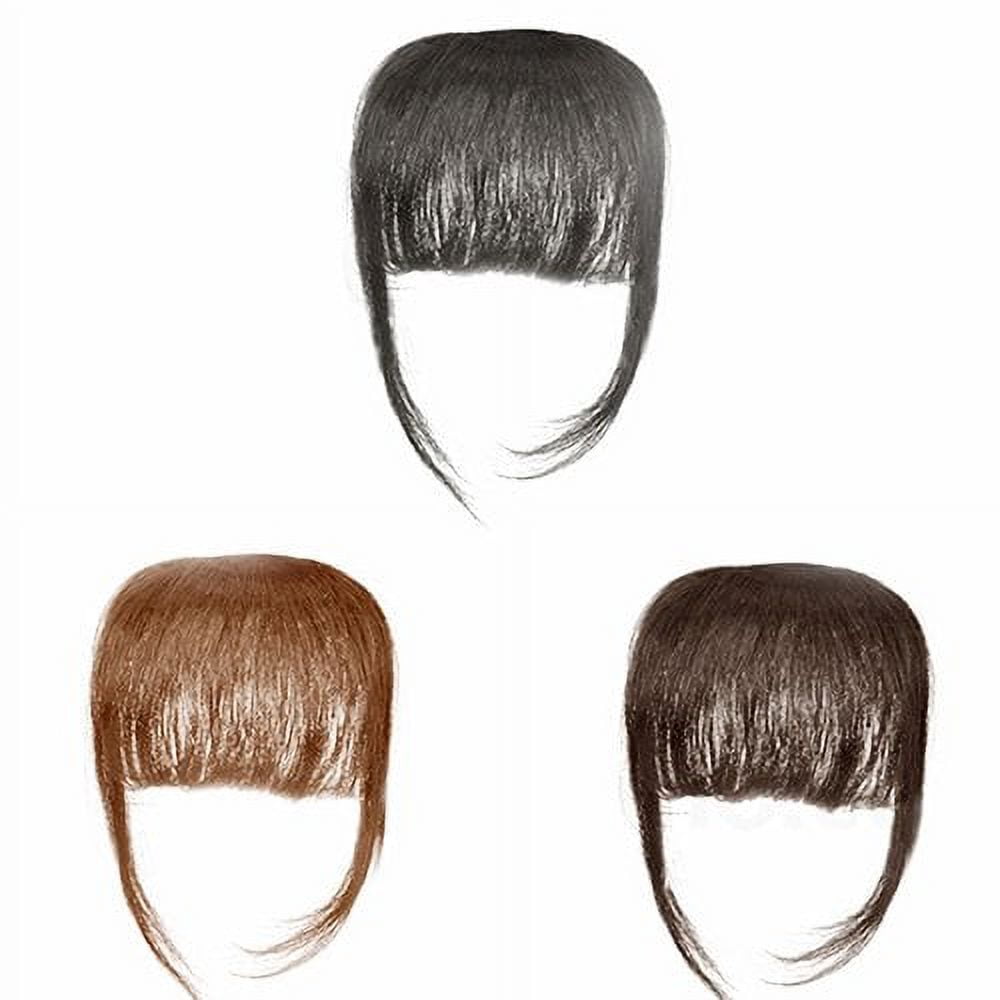 Mode Femmes Fille Mince Clip Droit sur Franges avant Extension de Cheveux