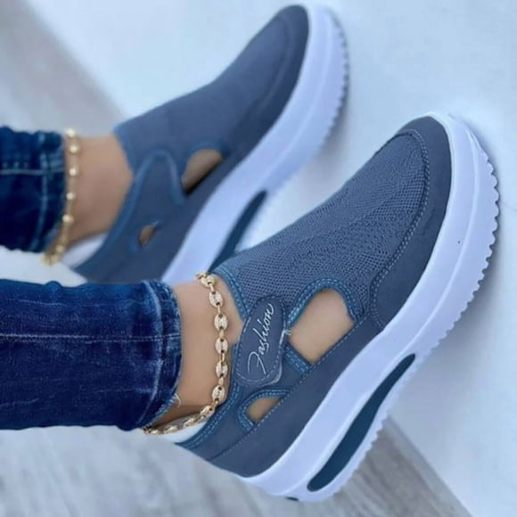 Women Sneakers Slip on Comfy Platform Loafers for Women Roman Large Size Spring Shoes for Women Black