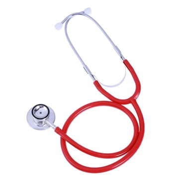 HLONK Stéthoscope Double Face Portable Aide Médicale Auscultation Appareil Stéthoscope Équipement Outil (Rouge)