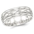 thumbnail image 1 of Bague Anneau Infini Polie en Argent Sterling 7 mm pour Homme, 1 of 5