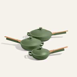 Our Place Always Trio Pan® (10 Pièce) Un ensemble de Pans Toujours en trois tailles pour chaque besoin de cuisson Sage Céramique
