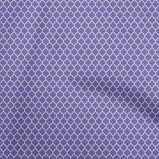 oneOone Popeline de Coton Violette Tissu Trèfle Matière de Robe Tissu Imprimé Tissu au Mètre 56 Pouces de Large