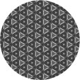 thumbnail image 1 of Ahgly Company Tapis Rond Lavable en Machine Intérieur Transitionnel Gris, 7 Pieds Rond, 1 of 7