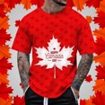 thumbnail image 2 of LUOGENLI T-shirts pour Homme pour Hommes Été Canada Fête de l'Indépendance Fête Nationale pour Imprimé Drapeau Rétro Col Rond Manches Courtes Hauts Tee T-shirts Hommes Grande Taille et Tall Pâques Vin G, 2 of 4