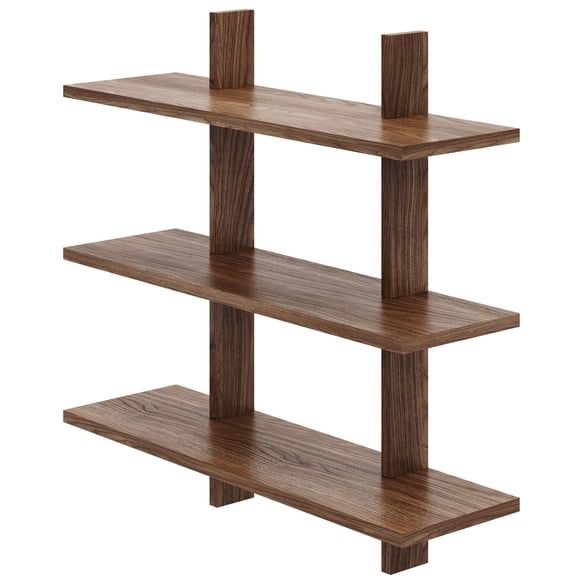 Nexera Modular Wall Shelving System, Walnut