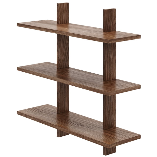 Nexera Modular Wall Shelving System, Walnut