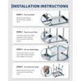 thumbnail image 3 of Heavy Duty Stainless Steel Commercial Work Table – Removable 3-Sided Rim, Adjustable Undershelf, 4 Locking Wheels, Utility Prep Station for Restaurant, Kitchen, Garage, Bakery – 24x24 Inches, 3 of 8