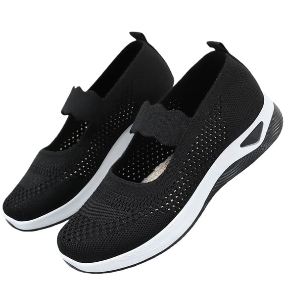Willtoo Orthopedic Shoes for Women Arch Support Running Shoes Lightweight Slip on Non Slip Work Shoes Knitted Mesh Stretch Comfortable 2026 Foam Shoes