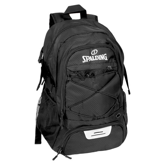 Sac à dos Spalding pour adolescents et adultes 30L noir compartiments multiples avec poche ventilée