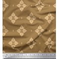 thumbnail image 1 of Soimoi Polyester Crepe Fabric Floral Block Print Fabric by Yard 42 Inch Wide, 1 of 5