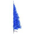 thumbnail image 3 of vidaXL Artificial Half Christmas Tree with Stand Blue 240 cm PVC, 3 of 5