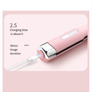 Wireless Hair Straightener Curling Iron Dual-Purpose Shaping Negative Ion Mini Straightening Iron Pink,1 x Radio hair straightener,Pink
