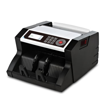 Compteur d'Argent Machine de Compteur de Billets pour Monnaies Multinationales comme l'Euro et le Dollar Faux Billets à Identifier Rapidement avec Écran LED, Convivial